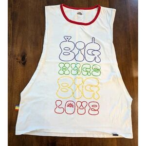 Teletubbies Sleeveless T-shirt Love Pride White Mens Large Tank Top Big Hugs